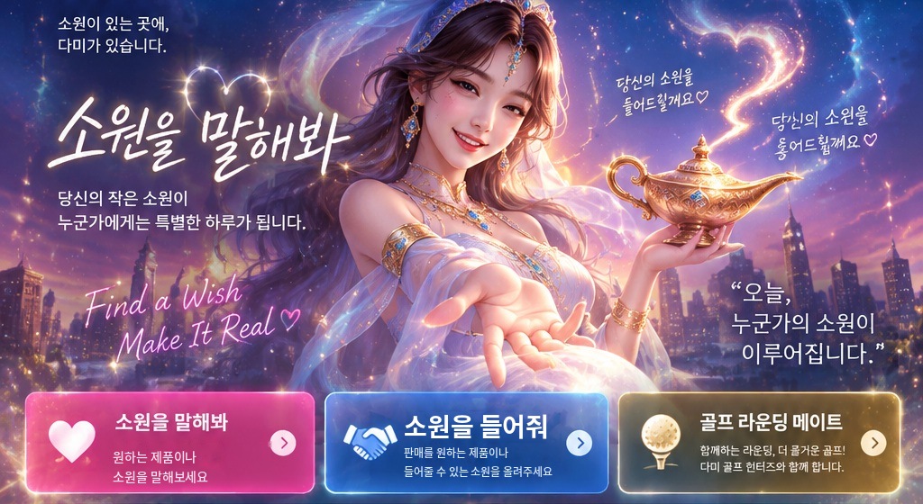 DAMI WISH HUNTERS 메인 비주얼